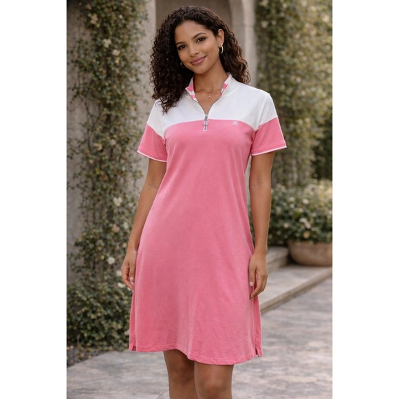 Aeropostale Dresses & Skirts - Aeropostale NWT Pink White Colorblock Polo Golf, Tennis Dress Preppy Medium